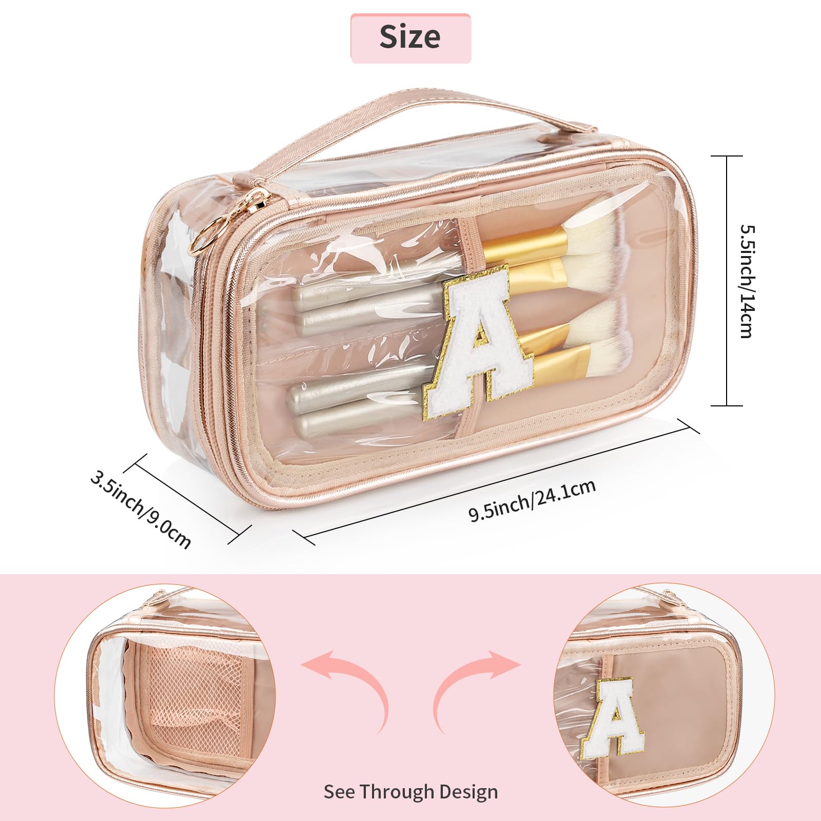 Foto 5 pulgar | Bolsa de Maquillaje Ocheal Transparente para Mujer - Venta Internacional