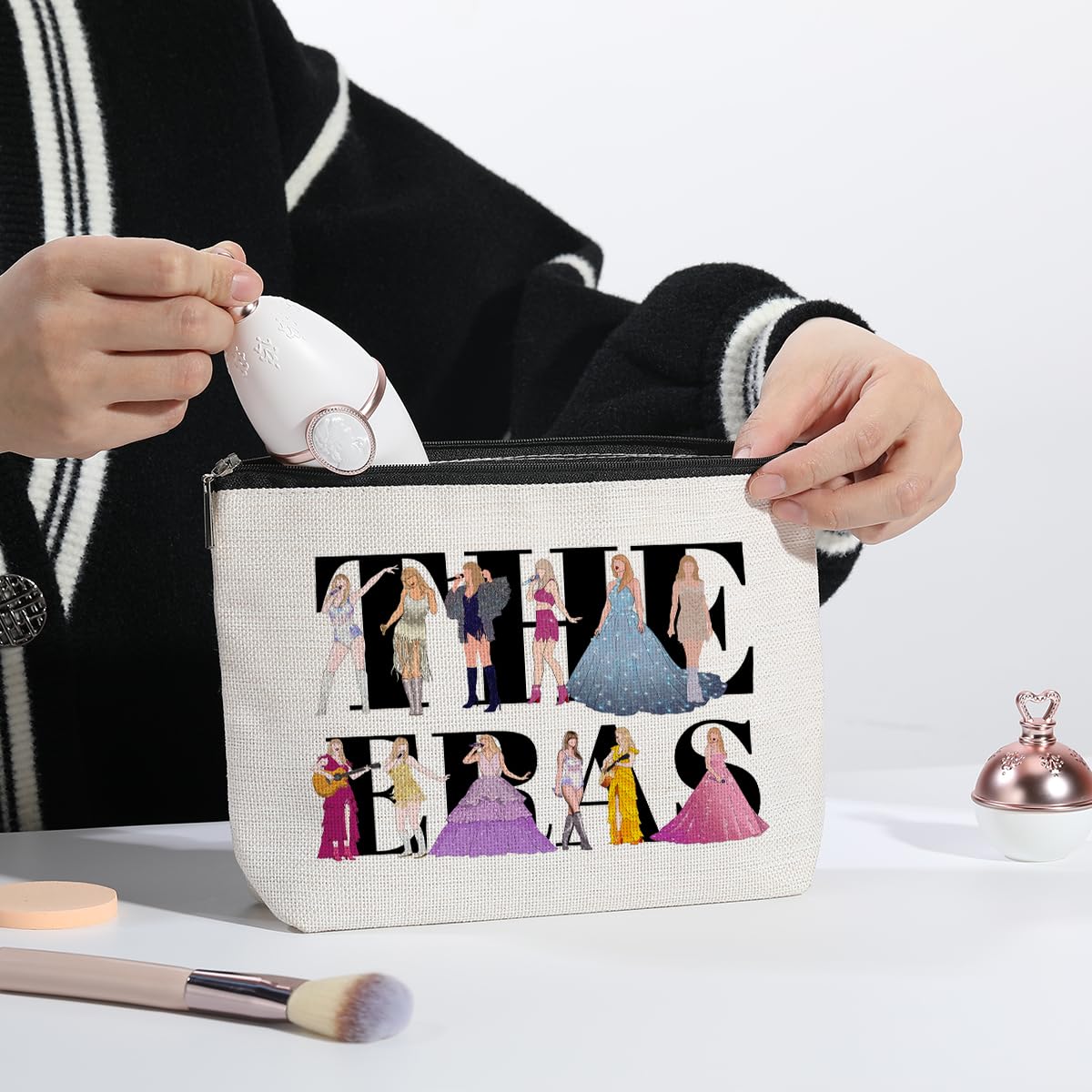 Foto 8 pulgar | Bolsa De Maquillaje Singer Kdxpbpz Para Mujer, Regalo Para Amantes De La Música - Venta Internacional.