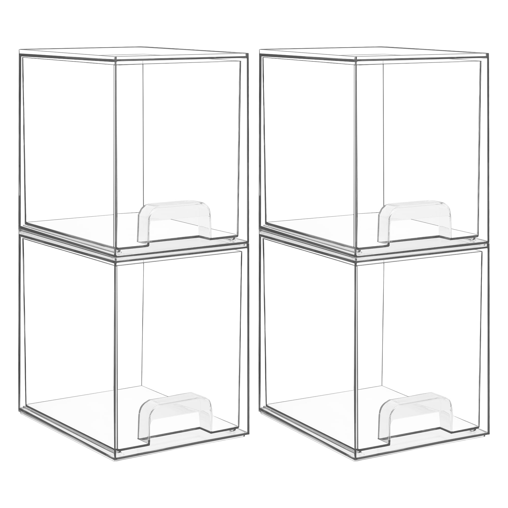 Foto 2 pulgar | Organizador Storage Drawers Vtopmart De Plástico Transparente, Paquete De 4 Unidades, 7,6 H - Venta Internacional.