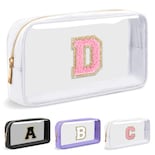 Bolsa De Maquillaje Uixizq Con Letra Inicial Personalizada De Nailon Transparente Y Pvc - Venta Internacional.