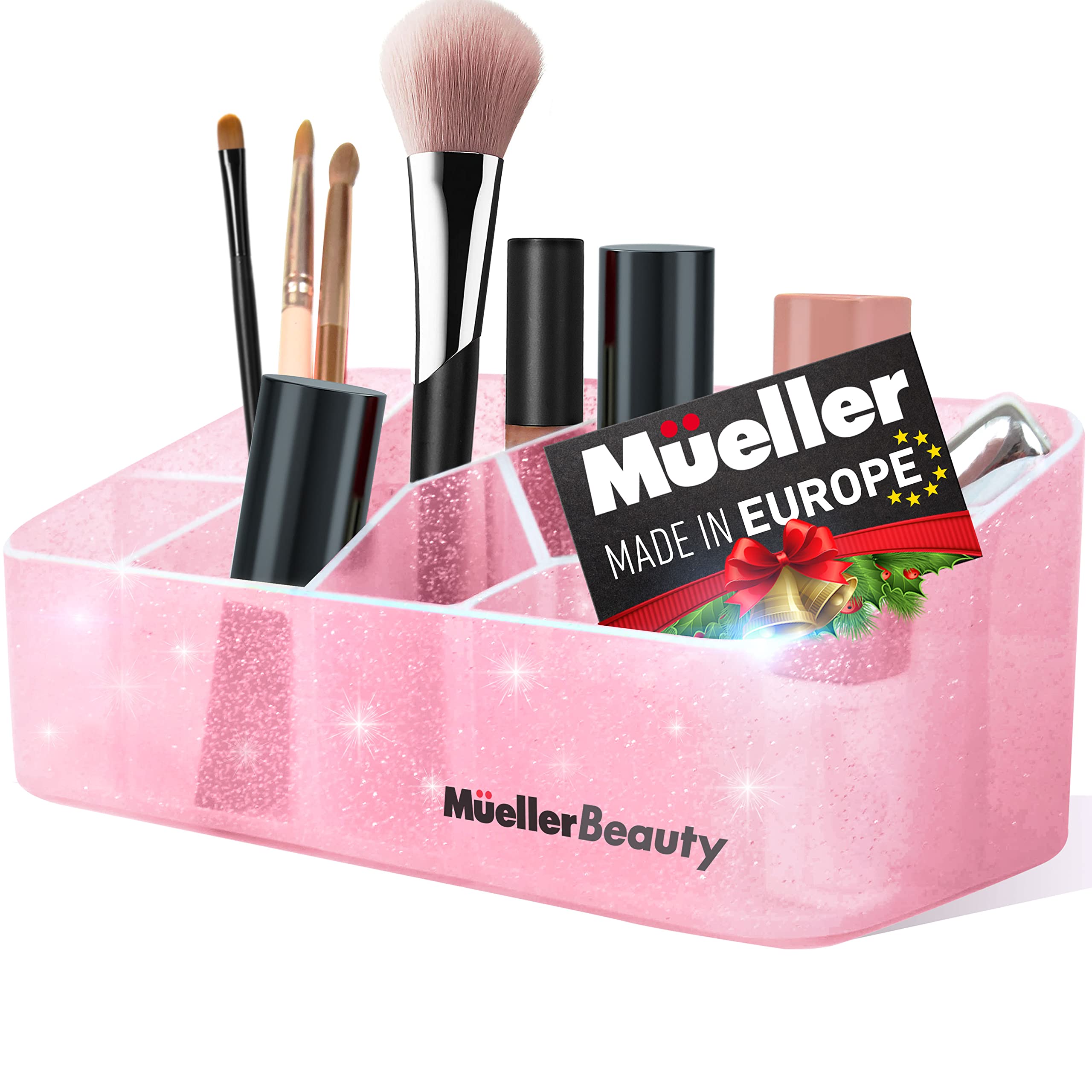 Organizador De Maquillaje Mueller Austria Countertop Pink Sparkle - Venta Internacional.