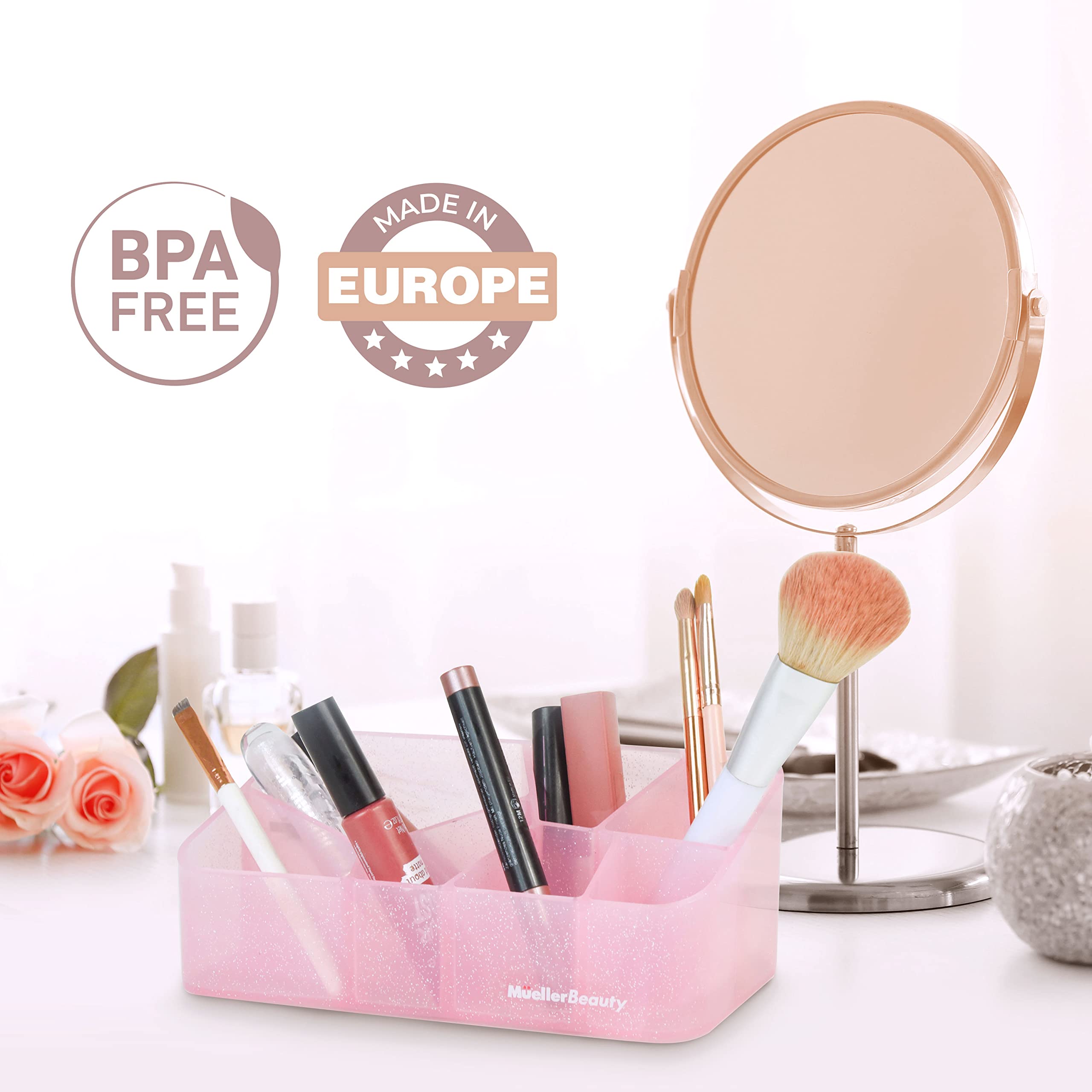 Foto 5 | Organizador De Maquillaje Mueller Austria Countertop Pink Sparkle - Venta Internacional.