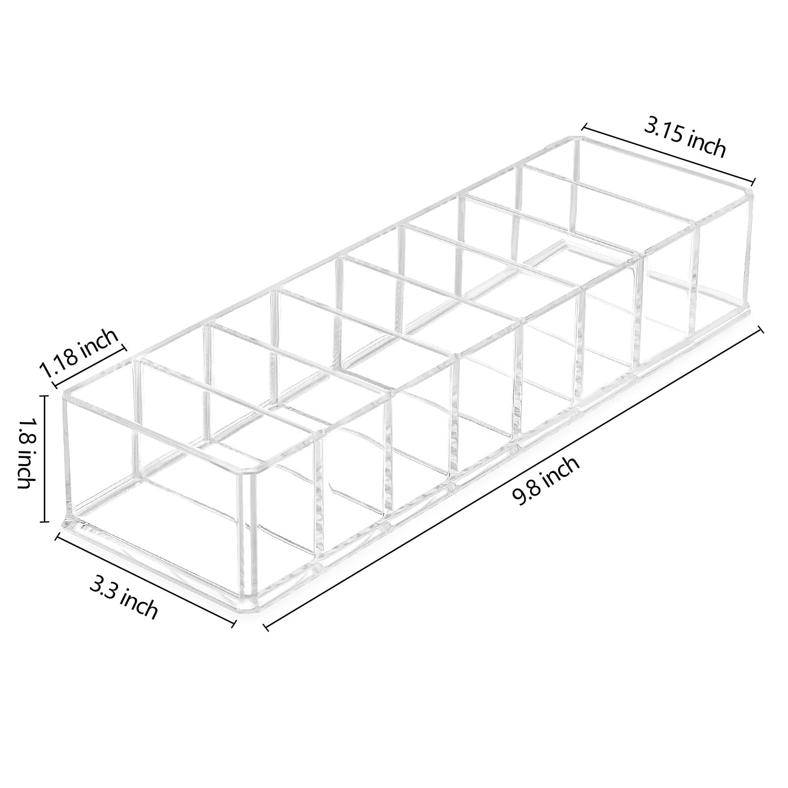 Foto 5 pulgar | Organizador Compacto De Maquillaje Hblife Acrílico Transparente 8 Espacios - Venta Internacional