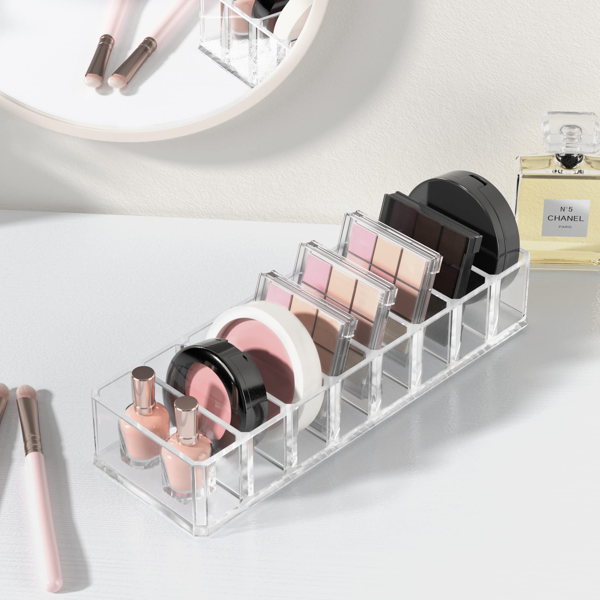 Foto 6 | Organizador Compacto De Maquillaje Hblife Acrílico Transparente 8 Espacios - Venta Internacional