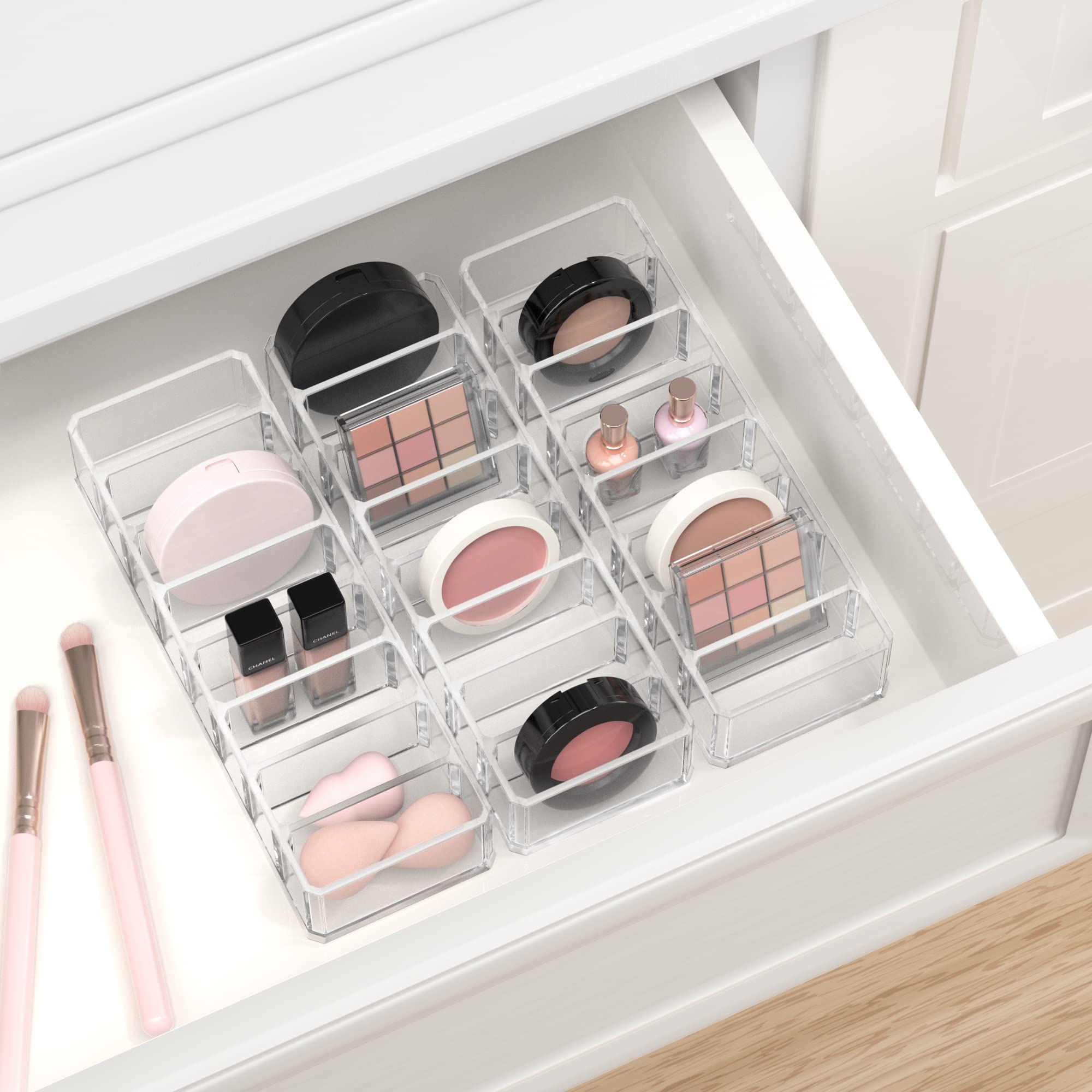 Foto 7 | Organizador Compacto De Maquillaje Hblife Acrílico Transparente 8 Espacios - Venta Internacional