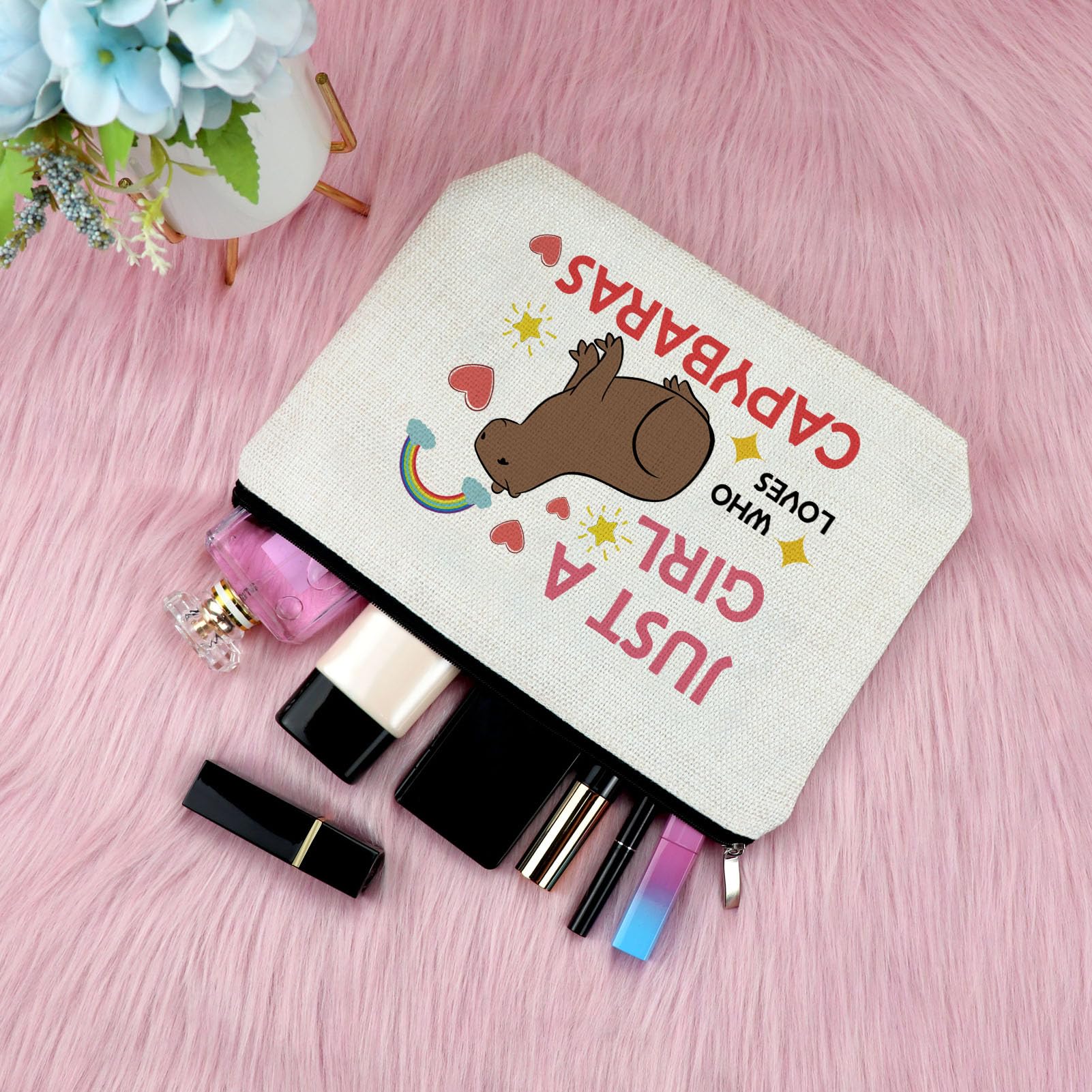 Foto 5 pulgar | Bolsa De Maquillaje Sfodiary Capybara De Regalo Para Mujer, Bolsa De Cosméticos - Venta Internacional.