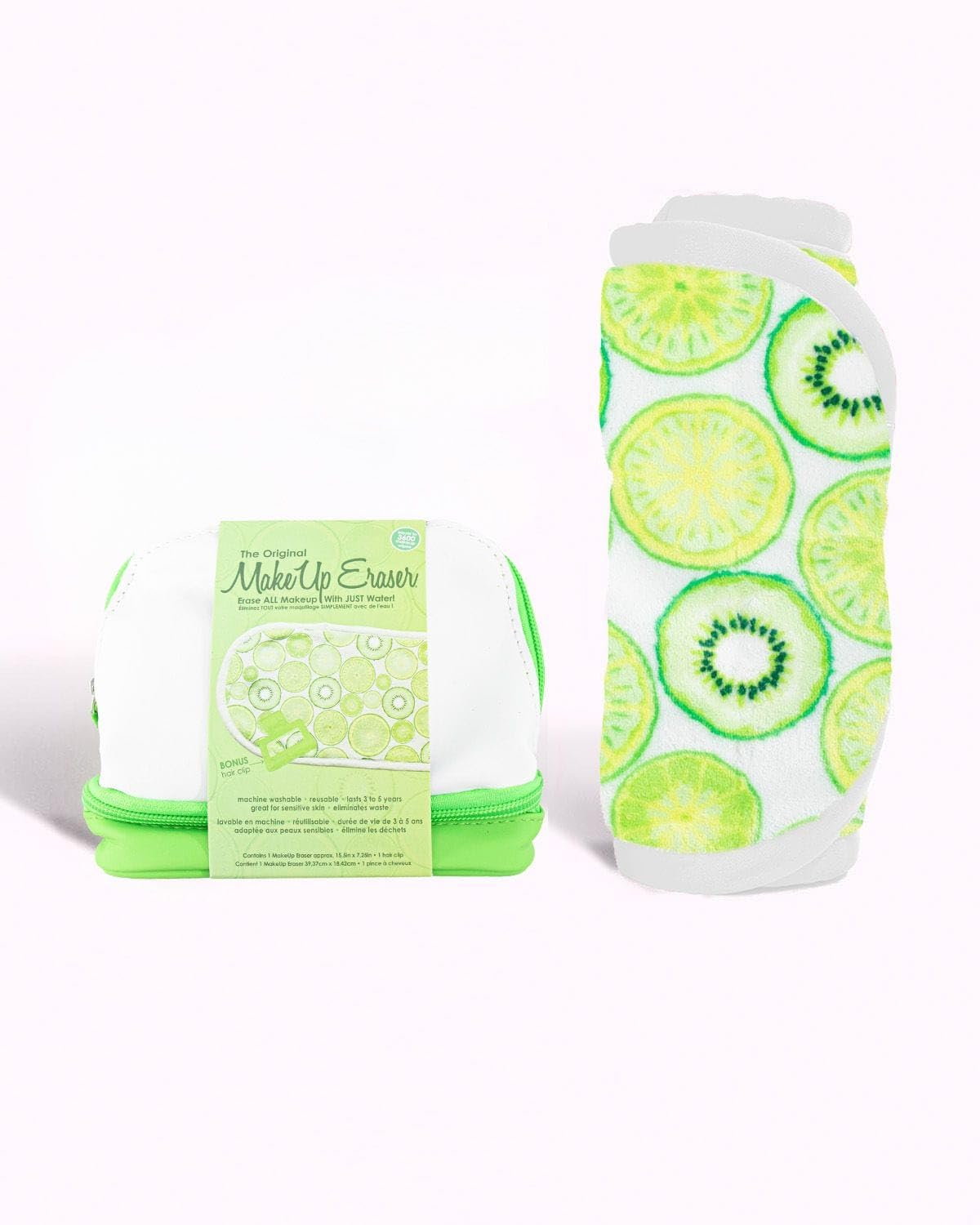 Set Makeup Eraser Key Lime Pro Con Bolsa De Maquillaje Y Pinza Para El Pelo - Venta Internacional.