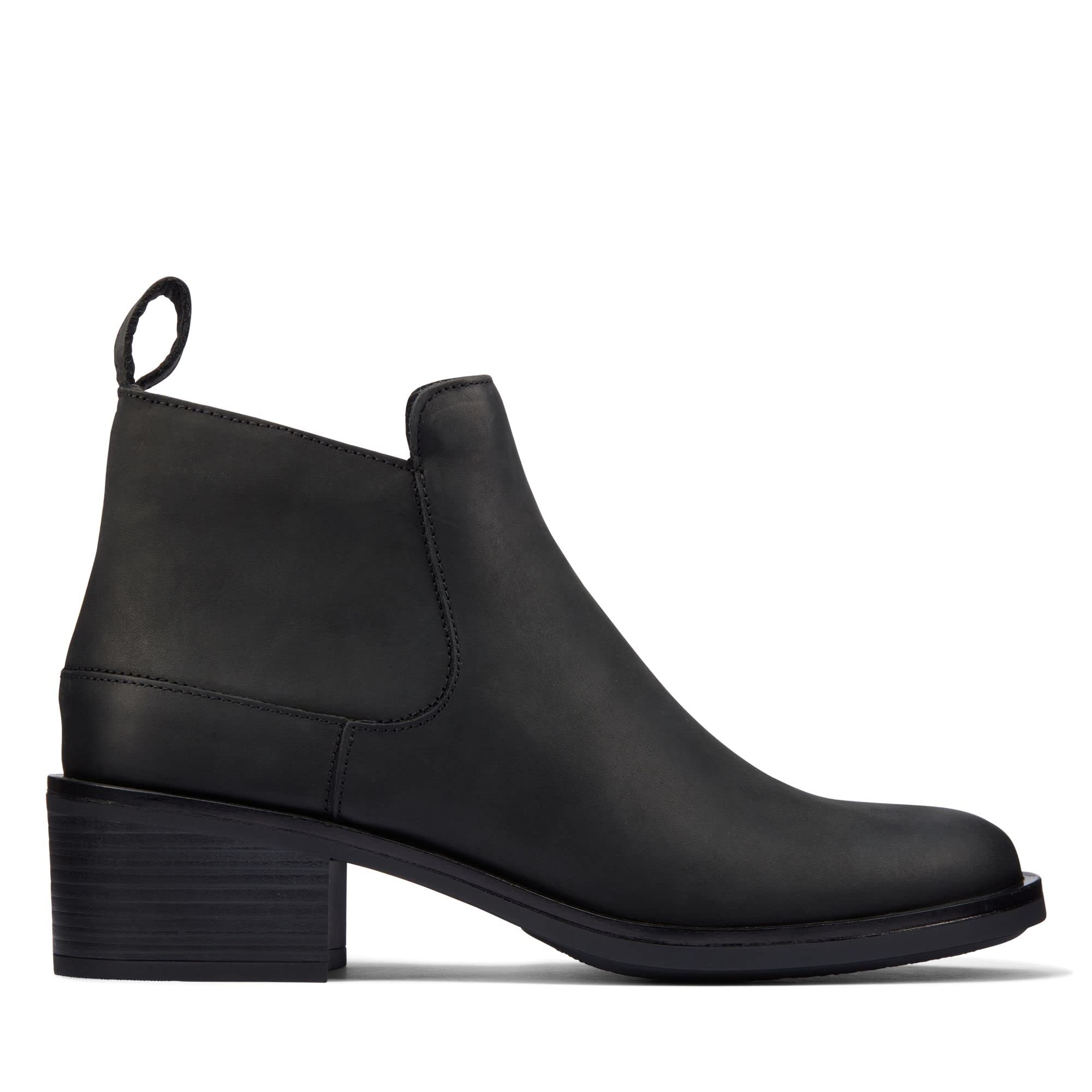 Foto 2 | Botín Clarks Memi Zip De Piel Negra Para Mujer - Venta Internacional.