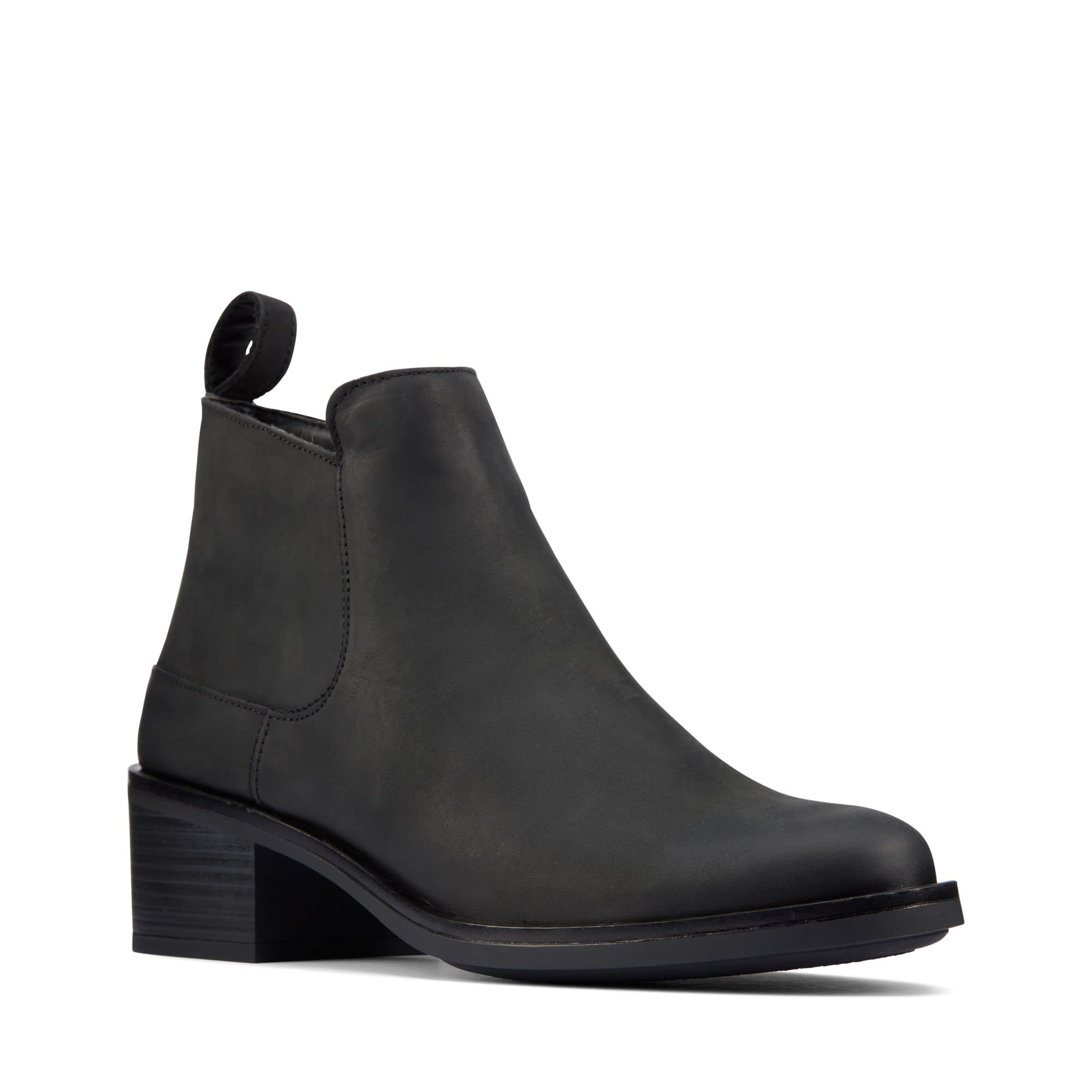 Foto 4 | Botín Clarks Memi Zip De Piel Negra Para Mujer - Venta Internacional.