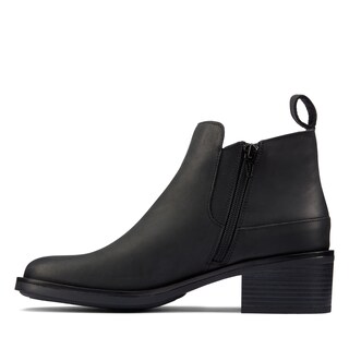 Foto 5 | Botín Clarks Memi Zip De Piel Negra Para Mujer - Venta Internacional.
