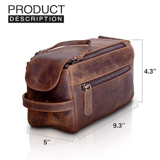 Foto 2 | Neceser Komalc Premium De Piel De Búfalo Unisex De Viaje - Venta Internacional.