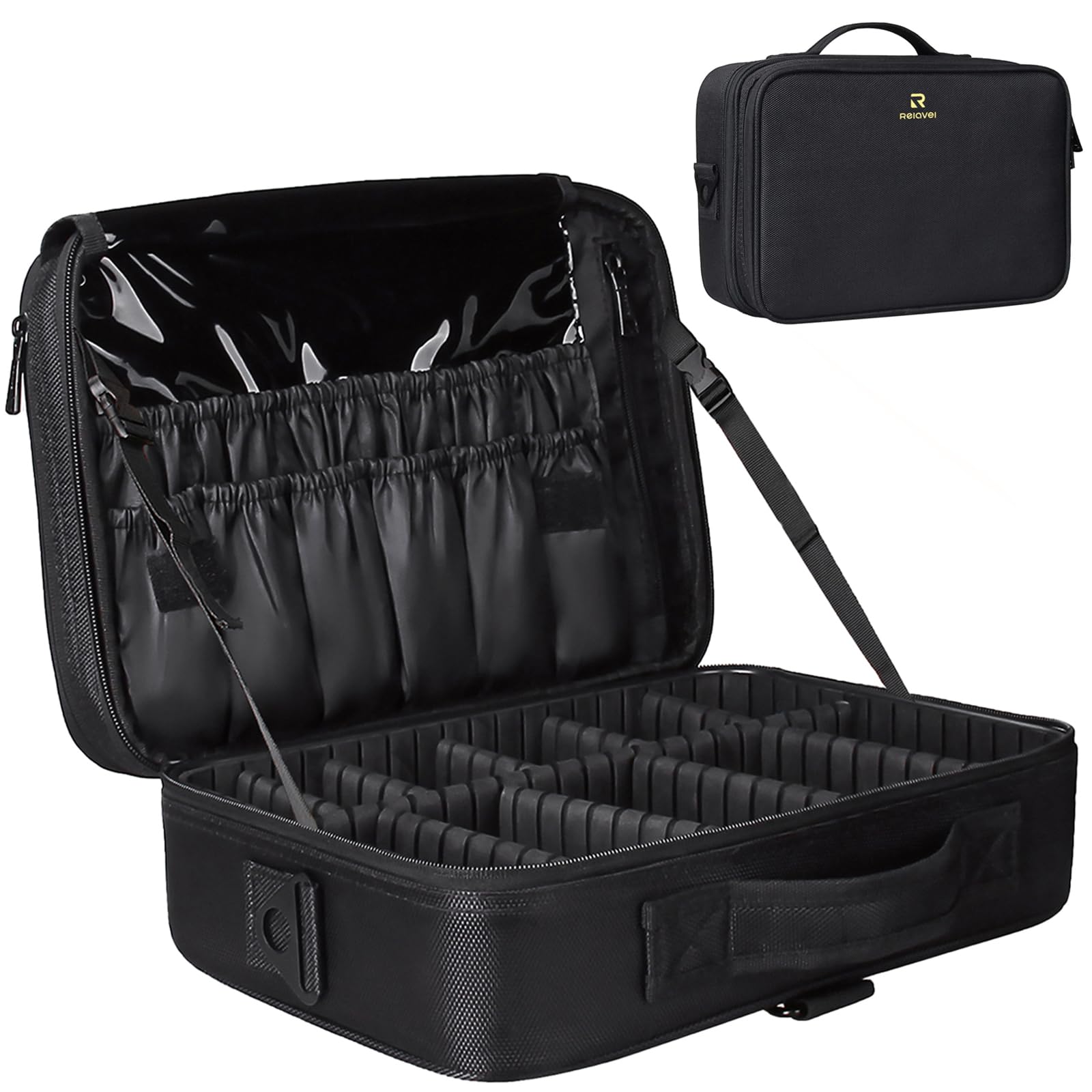 Foto 2 pulgar | Organizador De Viaje Makeup Train Case Relavel Con Separadores Ajustables - Venta Internacional.