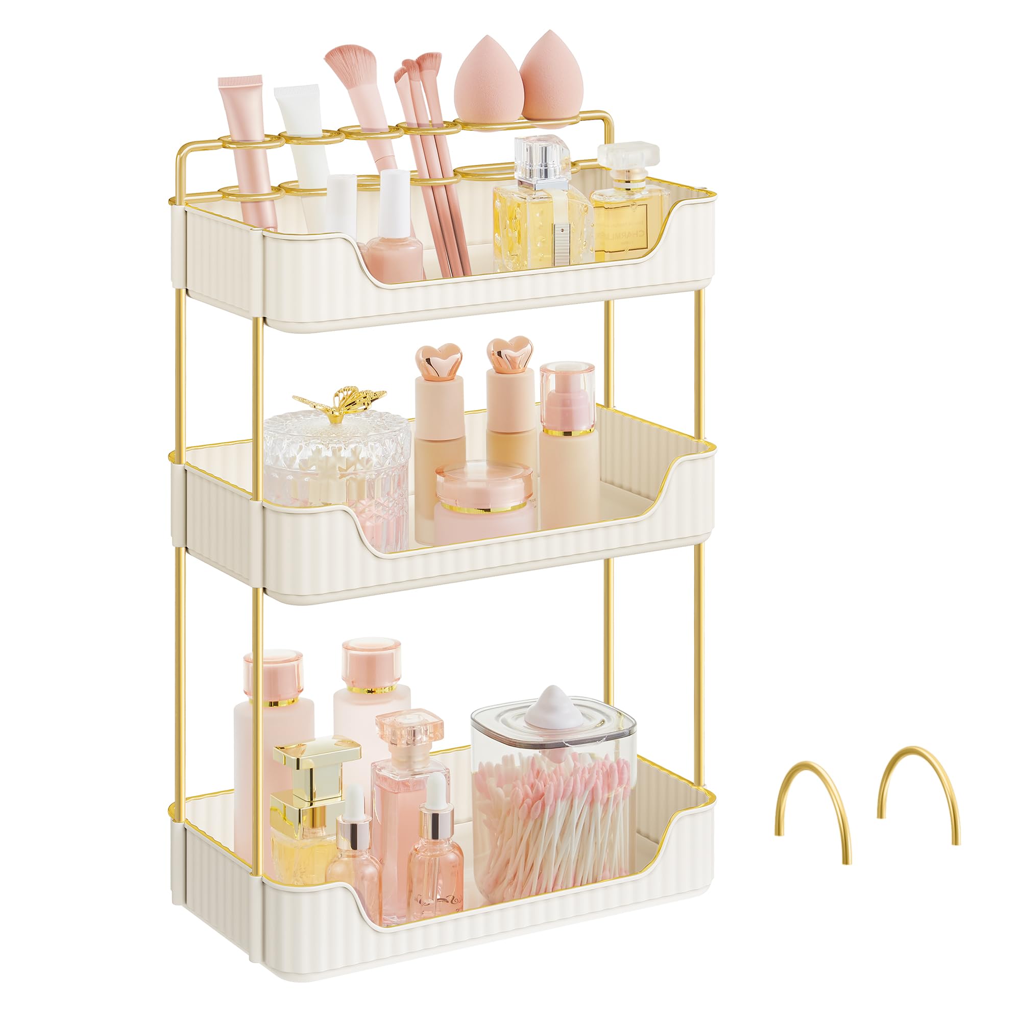 Organizador de Maquillaje Songmics de 3 Niveles Blanco- Venta Internacional