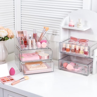 Foto 2 | Organizador De Maquillaje Vtopmart Transparente De 5 Niveles Con Cajón Para Tocador - Venta Internacional.