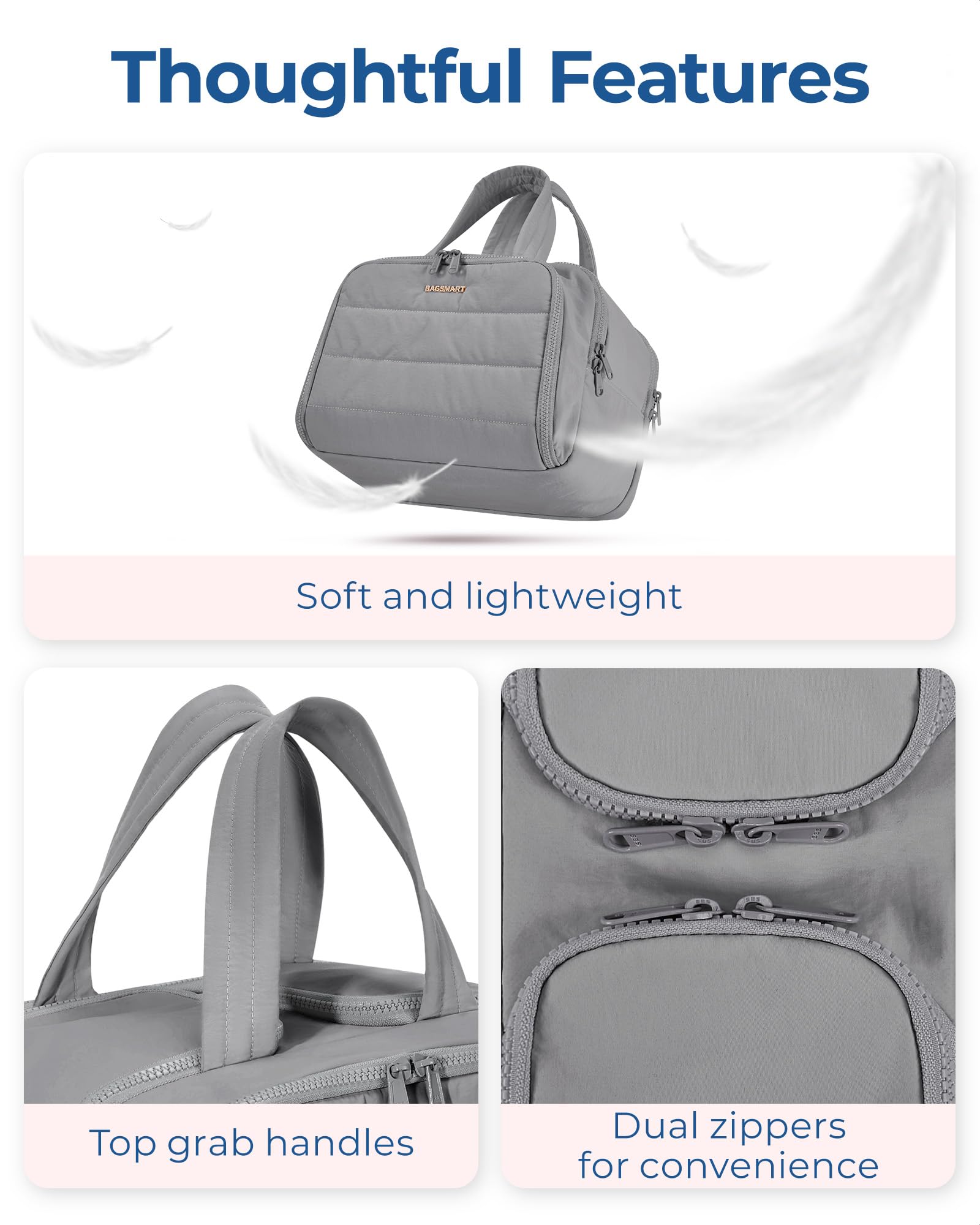 Foto 3 pulgar | Neceser Bagsmart Travel Ligero, Grande, Gris, Para Mujer - Venta Internacional.