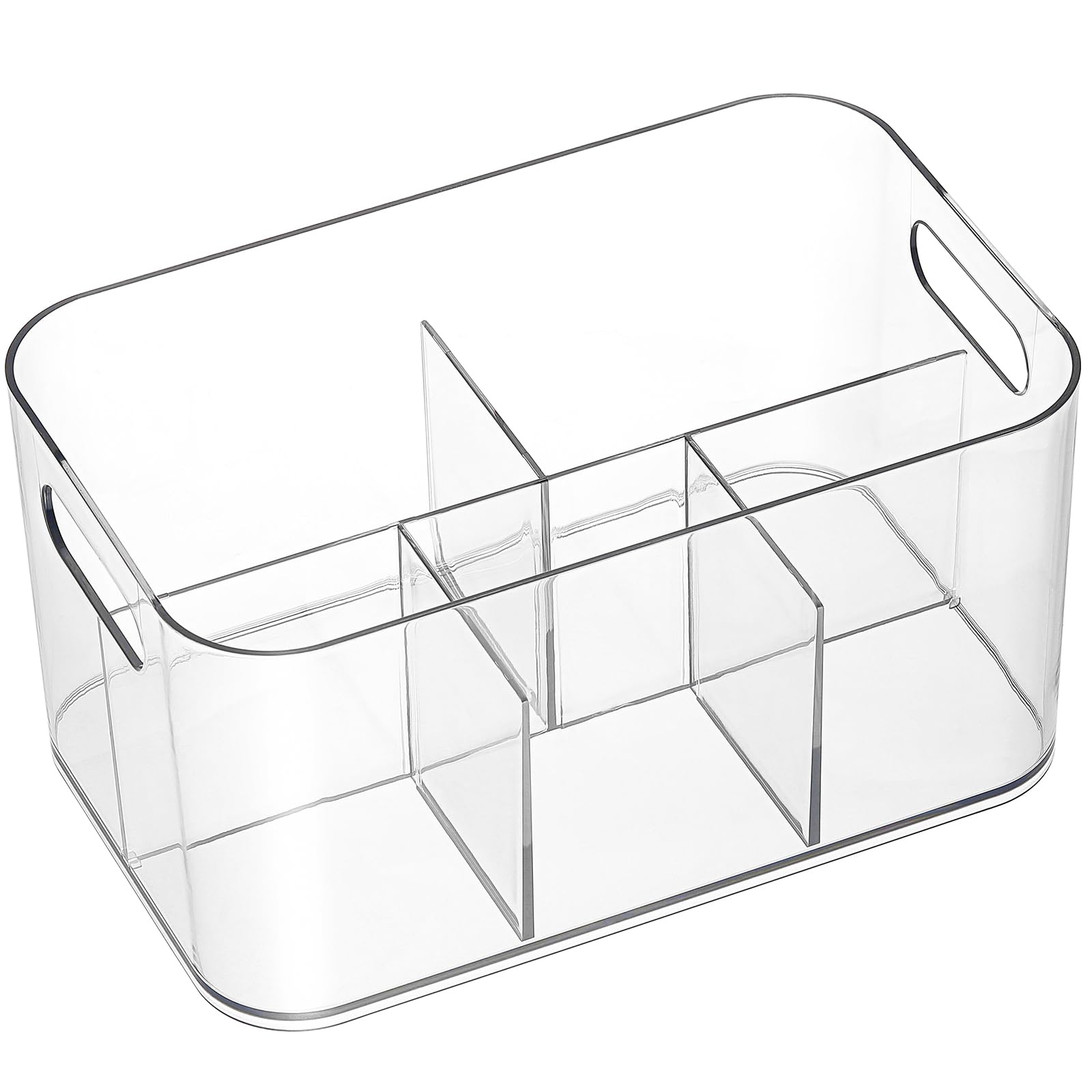 Foto 2 pulgar | Papelera De Plástico Aozita Transparente Con 5 Compartimentos Para Material De Arte, Paquete De 2 - Venta Internacional