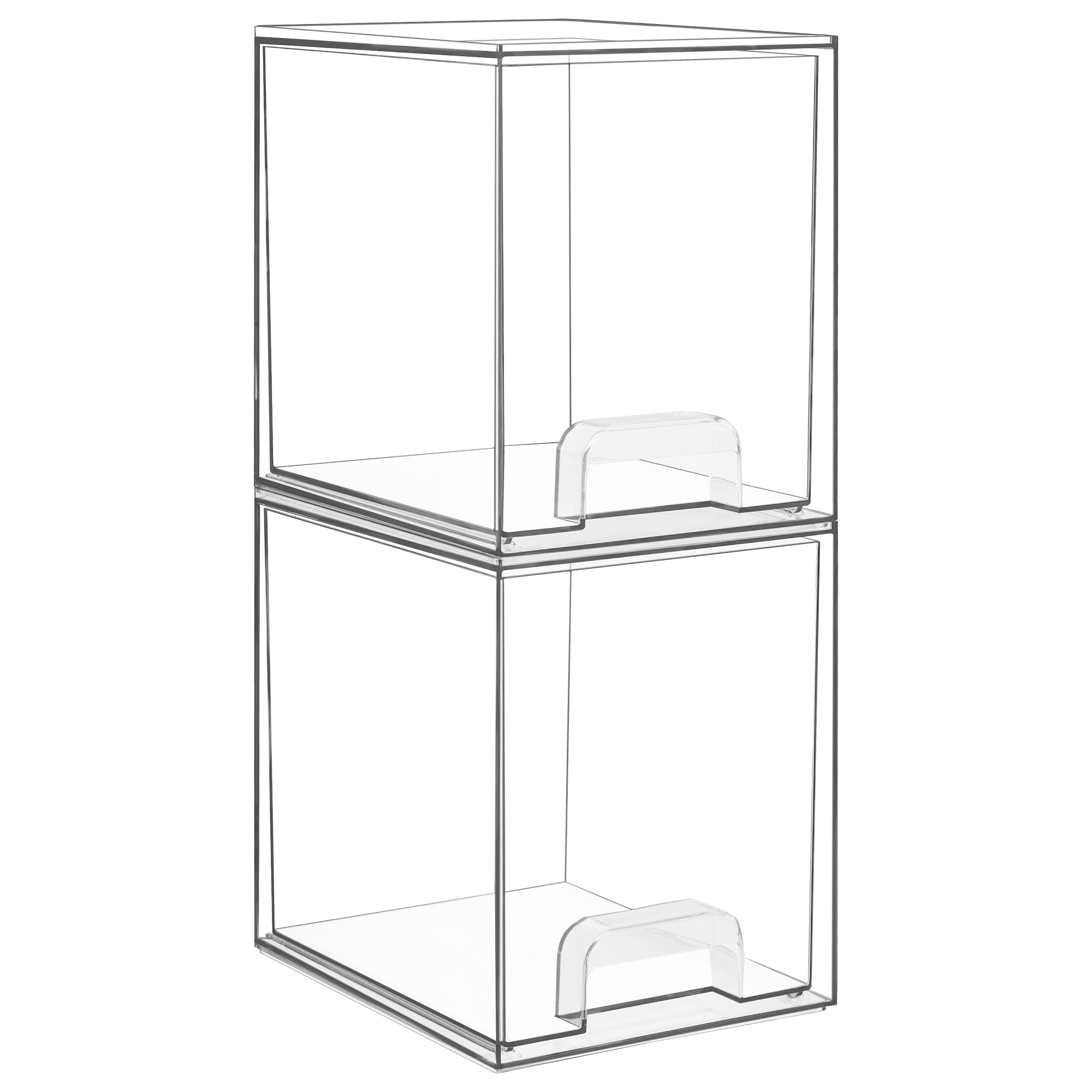 Cajones De Almacenamiento Vtopmart De Plástico Transparente, Paquete De 2, 7.6 Pulgadas De Alto - Venta Internacional.