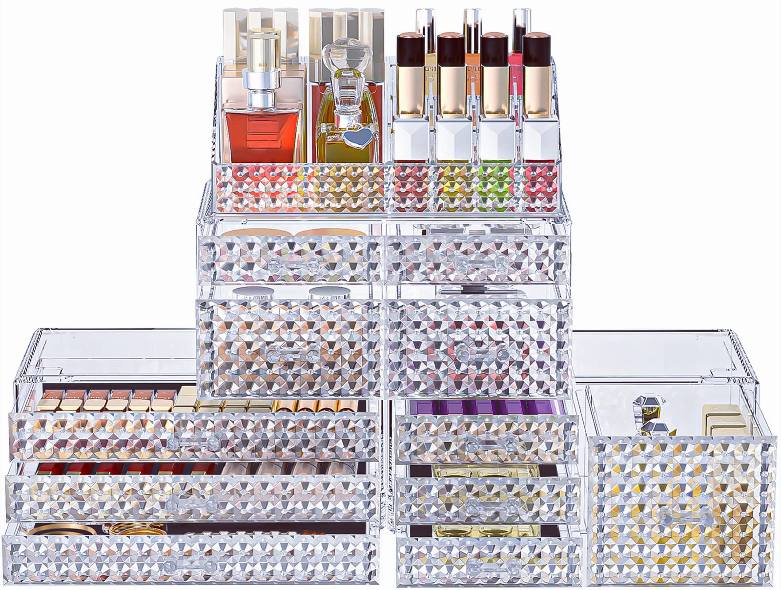 Foto 1 | Organizador De Maquillaje Awenia, Apilable, Con 11 Cajones, Acrílico Transparente - Venta Internacional.