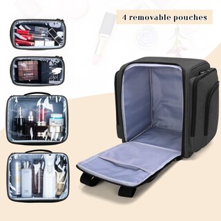 Foto 2 | Bolsa De Cosméticos Bafaso Travel Makeup Con 4 Bolsas Extraíbles, Color Negro - Venta Internacional.
