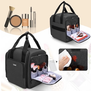 Foto 3 | Bolsa De Cosméticos Bafaso Travel Makeup Con 4 Bolsas Extraíbles, Color Negro - Venta Internacional.