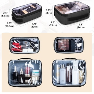 Foto 5 | Bolsa De Cosméticos Bafaso Travel Makeup Con 4 Bolsas Extraíbles, Color Negro - Venta Internacional.