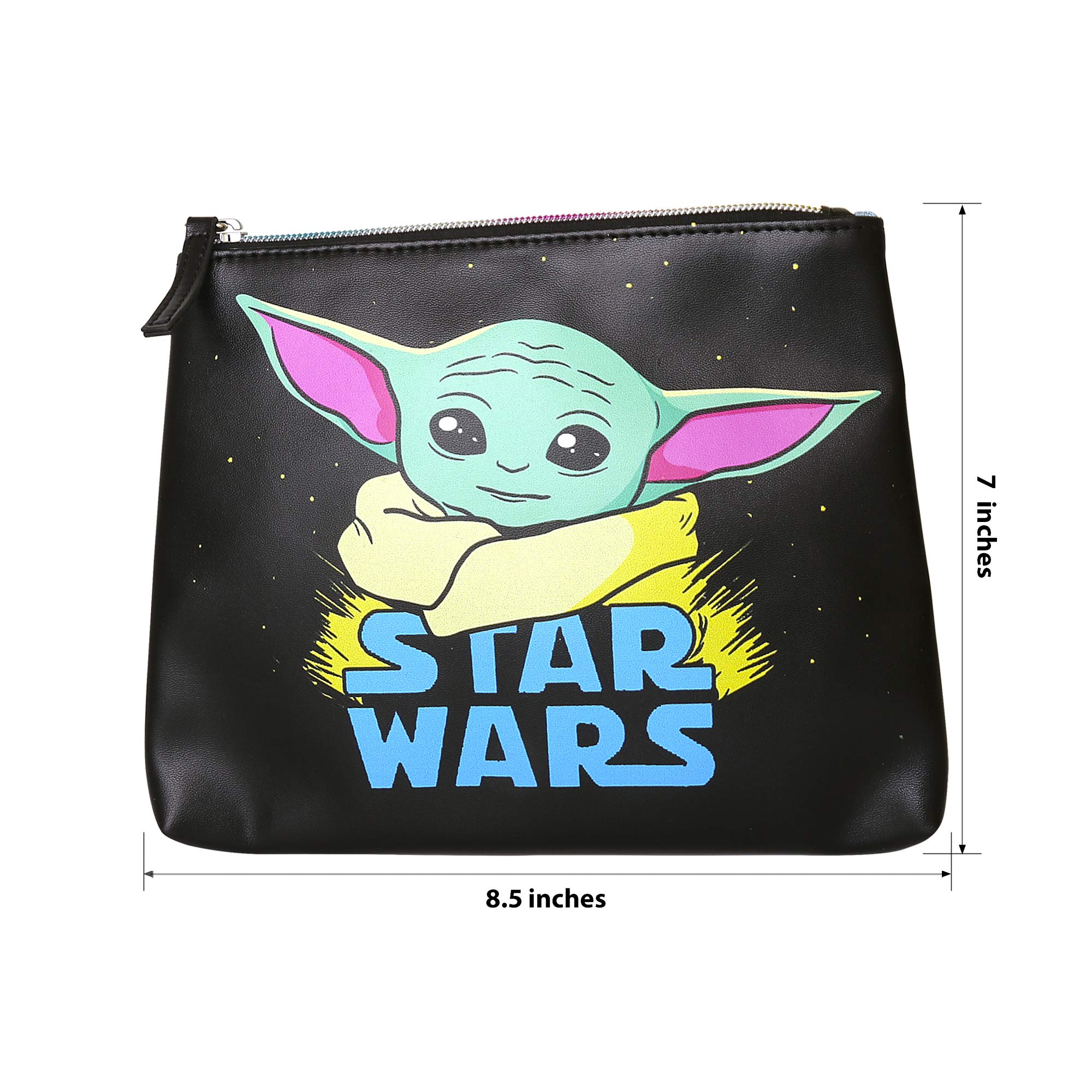 Foto 5 pulgar | Set De Bolsas Cosméticas Disney Star Wars Mandalorian Grogu De Piel Sintética - Venta Internacional.