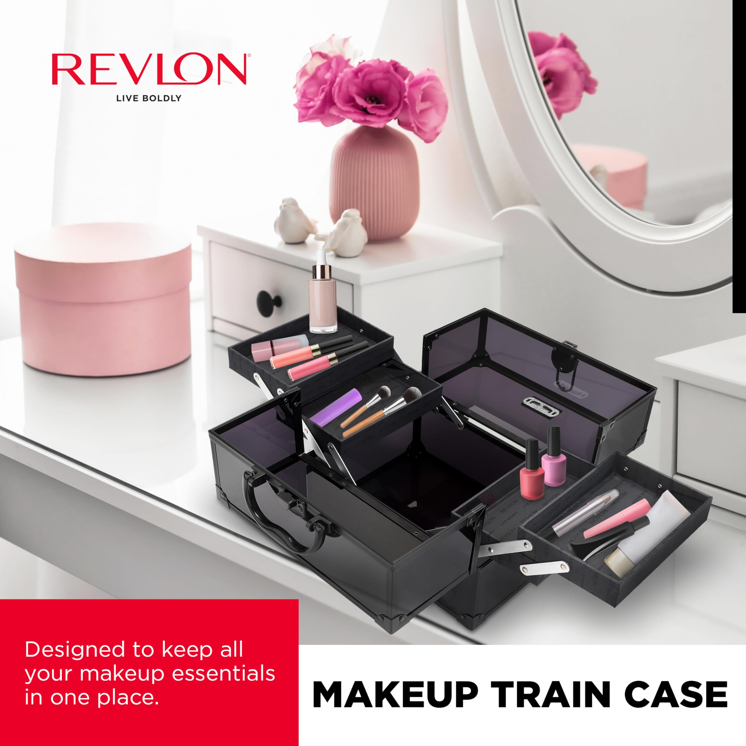 Foto 3 pulgar | Caja Organizadora De Maquillaje Revlon Secure Con Candado Y Llave De 25 Cm De Tamaño - Venta Internacional.