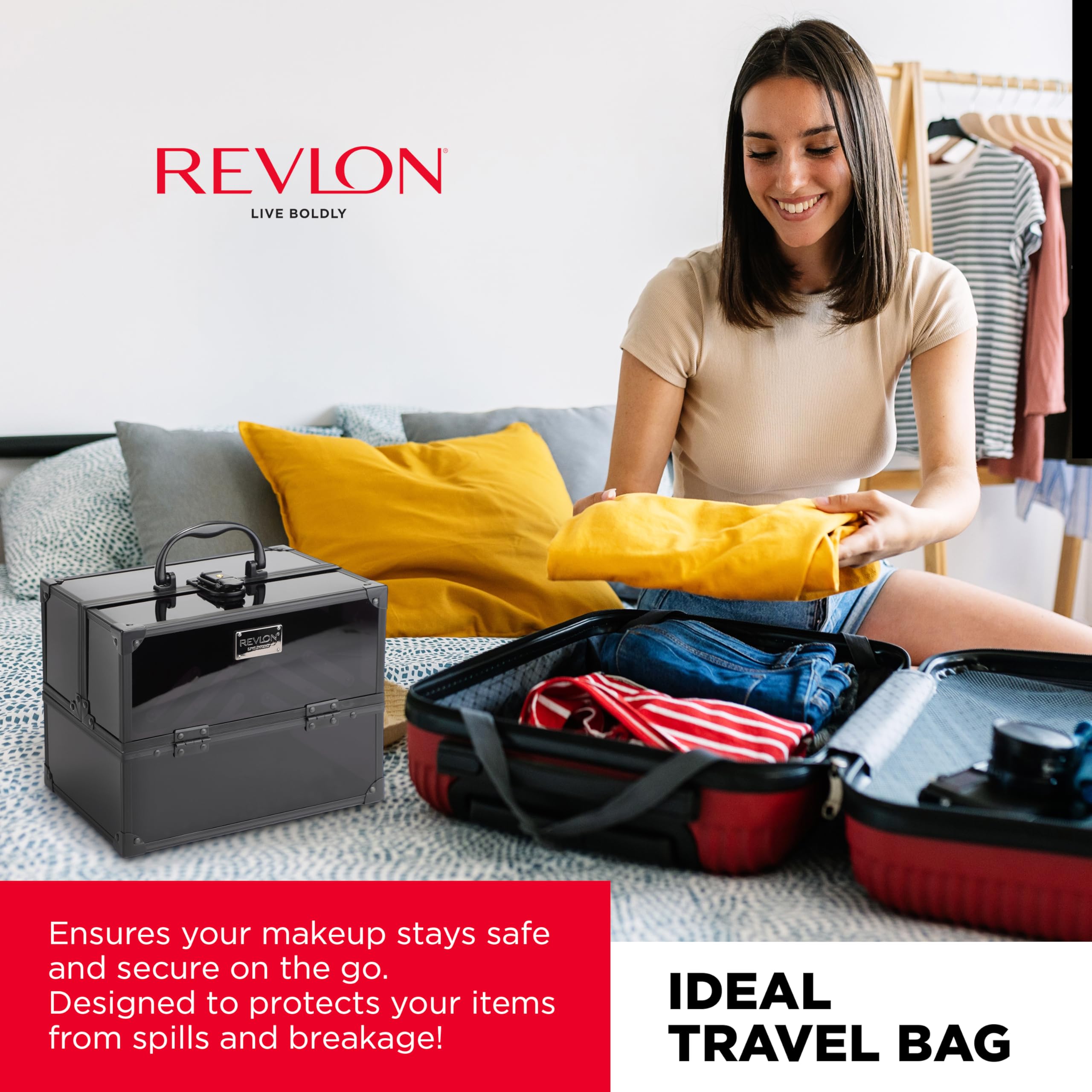Foto 4 pulgar | Caja Organizadora De Maquillaje Revlon Secure Con Candado Y Llave De 25 Cm De Tamaño - Venta Internacional.