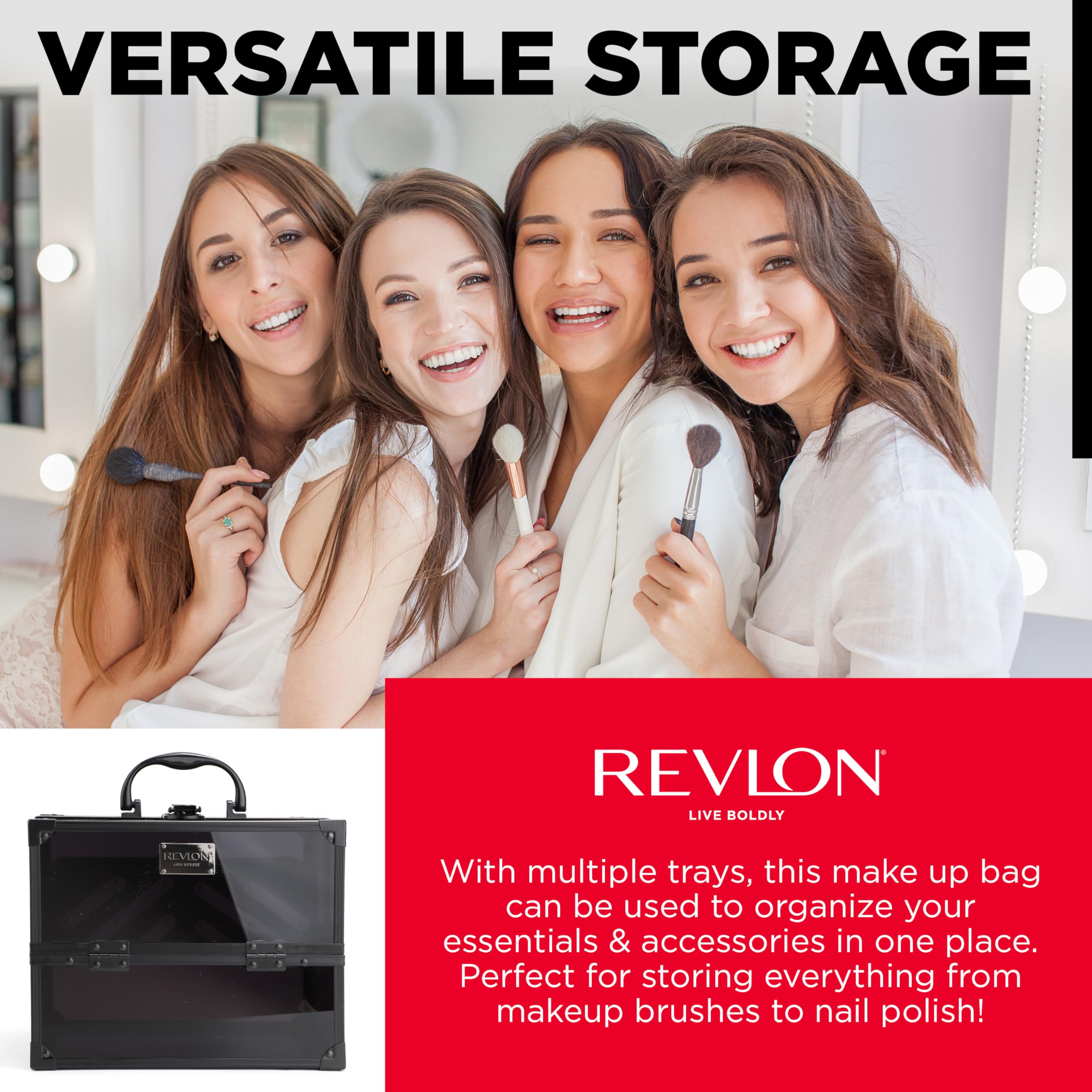Foto 8 pulgar | Caja Organizadora De Maquillaje Revlon Secure Con Candado Y Llave De 25 Cm De Tamaño - Venta Internacional.
