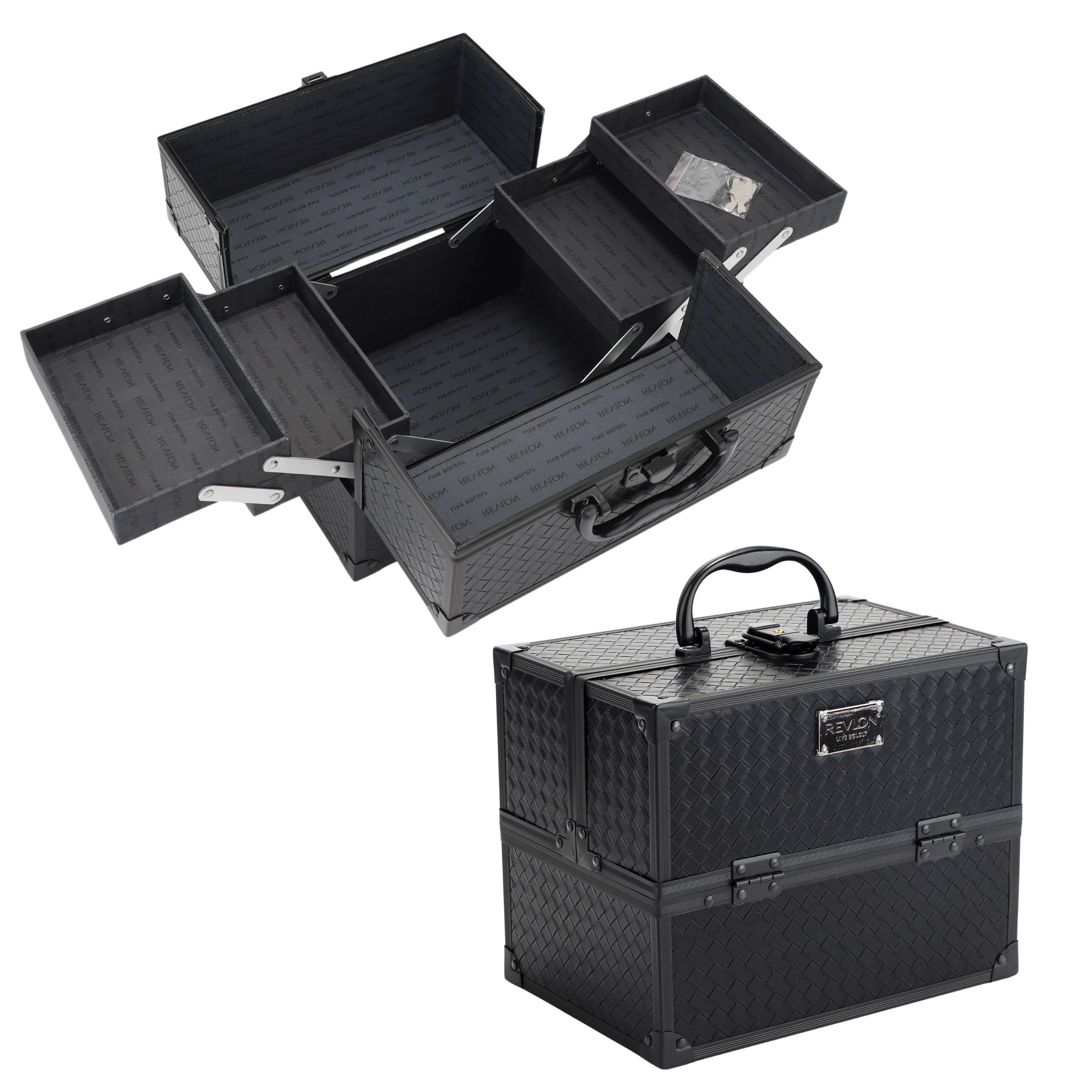 Foto 1 | Caja Organizadora Revlon Secure Con Cerradura Y Llave De 25 Cm, Color Negro - Venta Internacional.