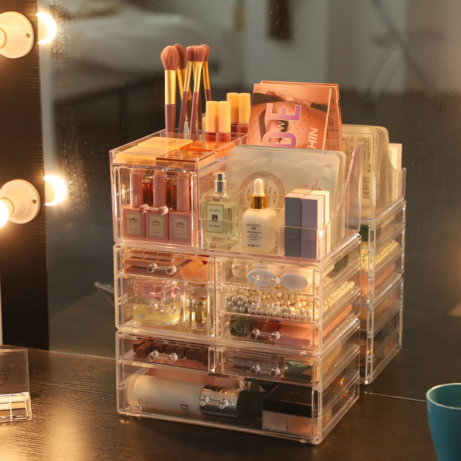 Foto 5 pulgar | Organizador De Almacenamiento De Cosméticos Para Maquillaje, Acrílico, 9 Cajones - Venta Internacional.