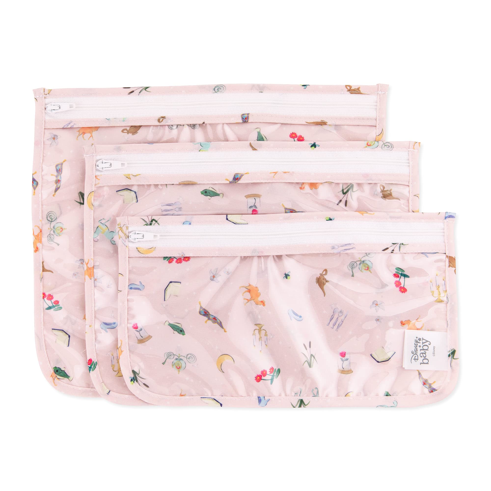 Bolsa De Viaje Bumkins Disney Princess Magic Pink, Juego De 3 - Venta Internacional.