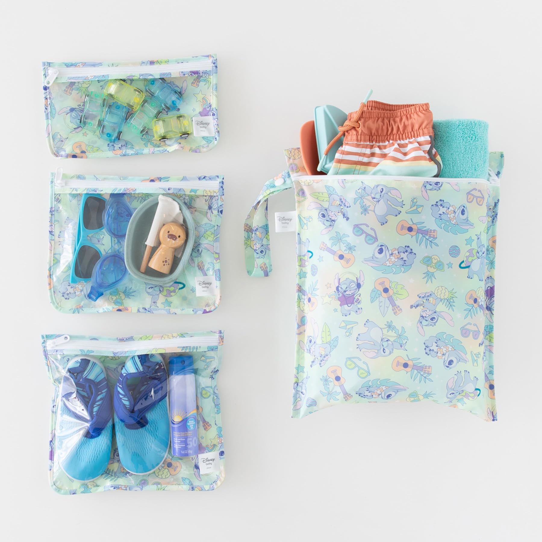 Foto 2 | Set De Embalaje Bumkins Disney Stitch Para Mojado Y Bolsas De Viaje - Venta Internacional.