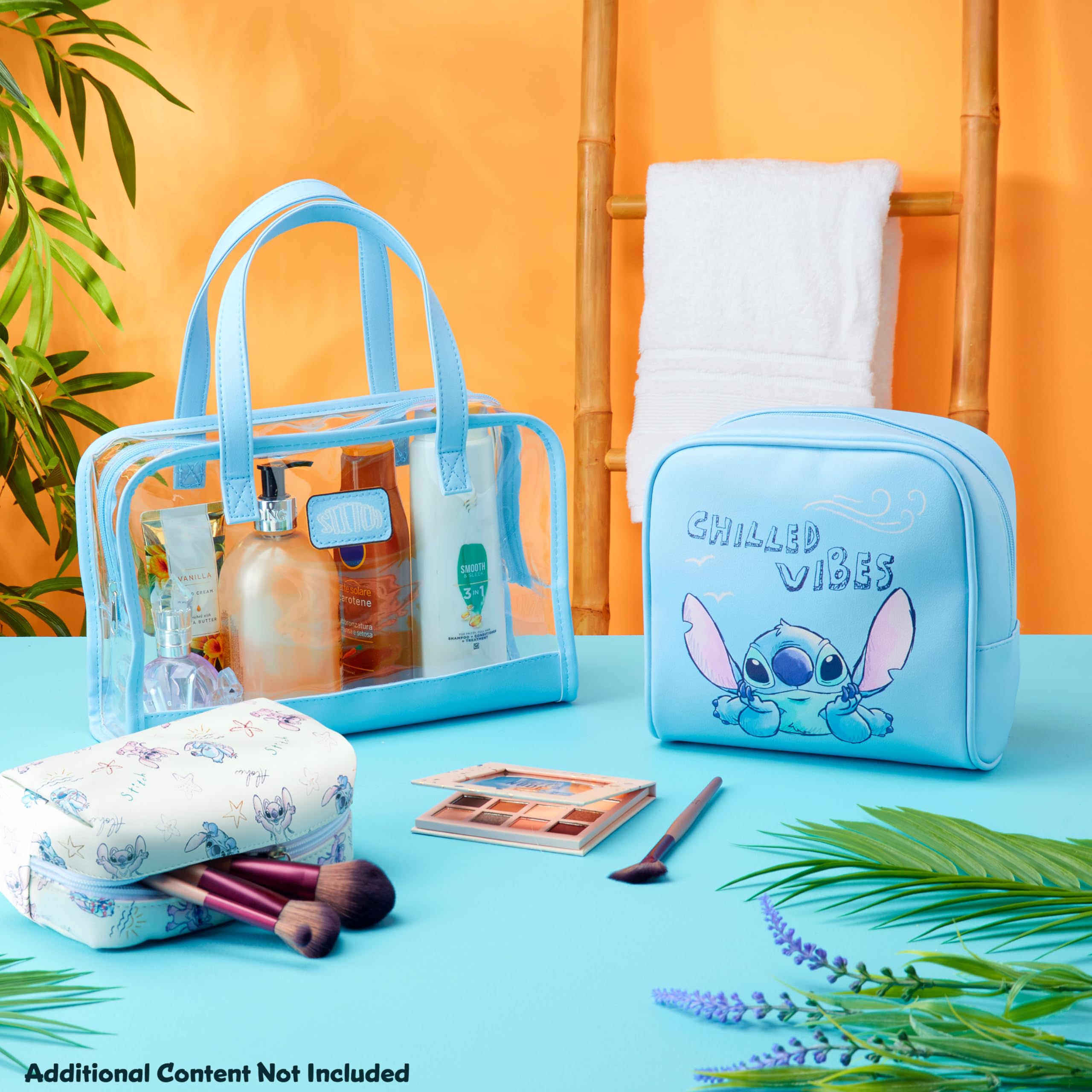 Foto 2 | Set De Neceseres Disney Stitch Para Mujer Con Botellas De Viaje - Venta Internacional.