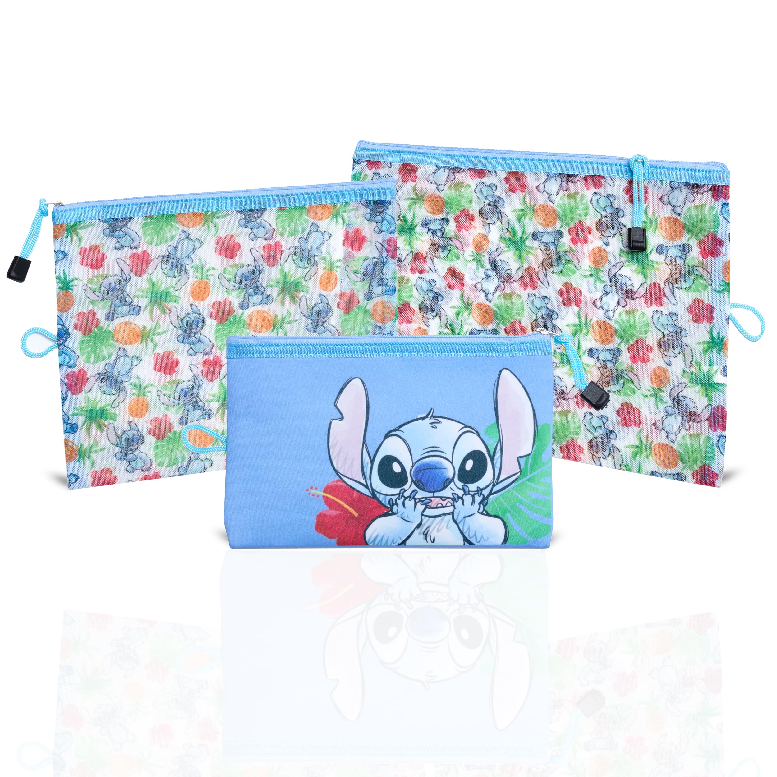 Foto 2 pulgar | Set De Bolsas De Viaje Disney Stitch, Paquete De 3 Licencias Oficiales - Venta Internacional.