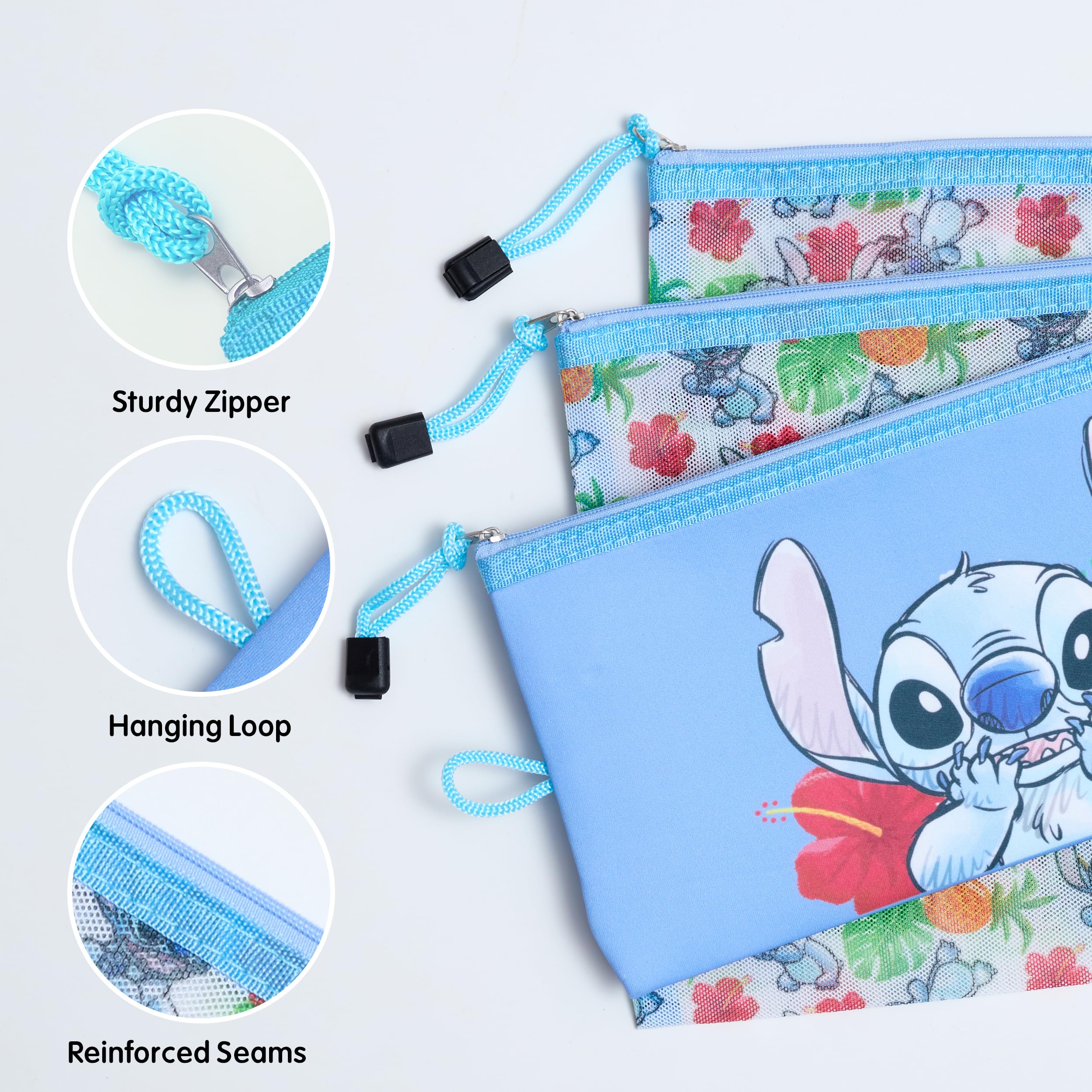 Foto 3 pulgar | Set De Bolsas De Viaje Disney Stitch, Paquete De 3 Licencias Oficiales - Venta Internacional.