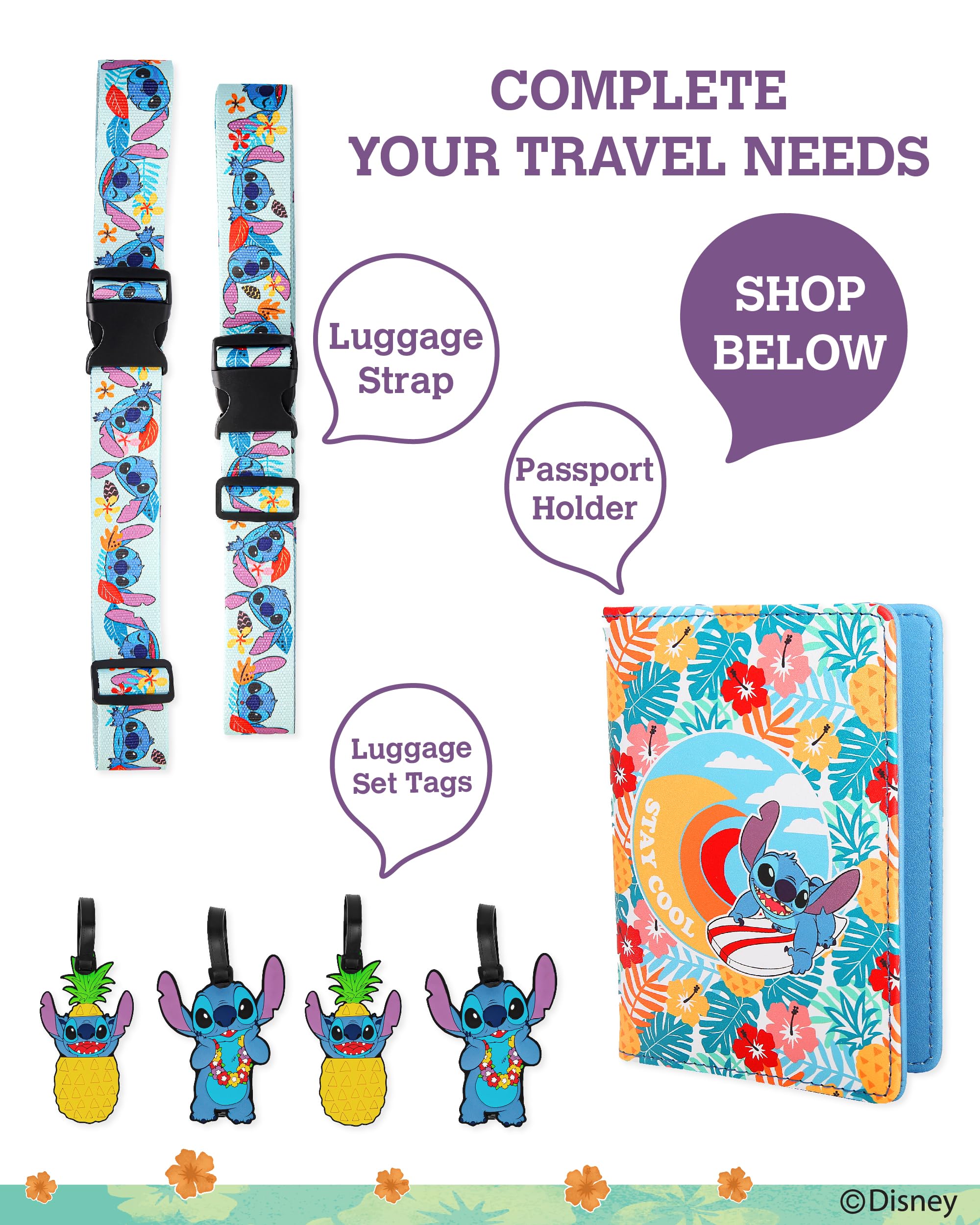 Foto 7 pulgar | Set De Bolsas De Viaje Disney Stitch, Paquete De 3 Licencias Oficiales - Venta Internacional.