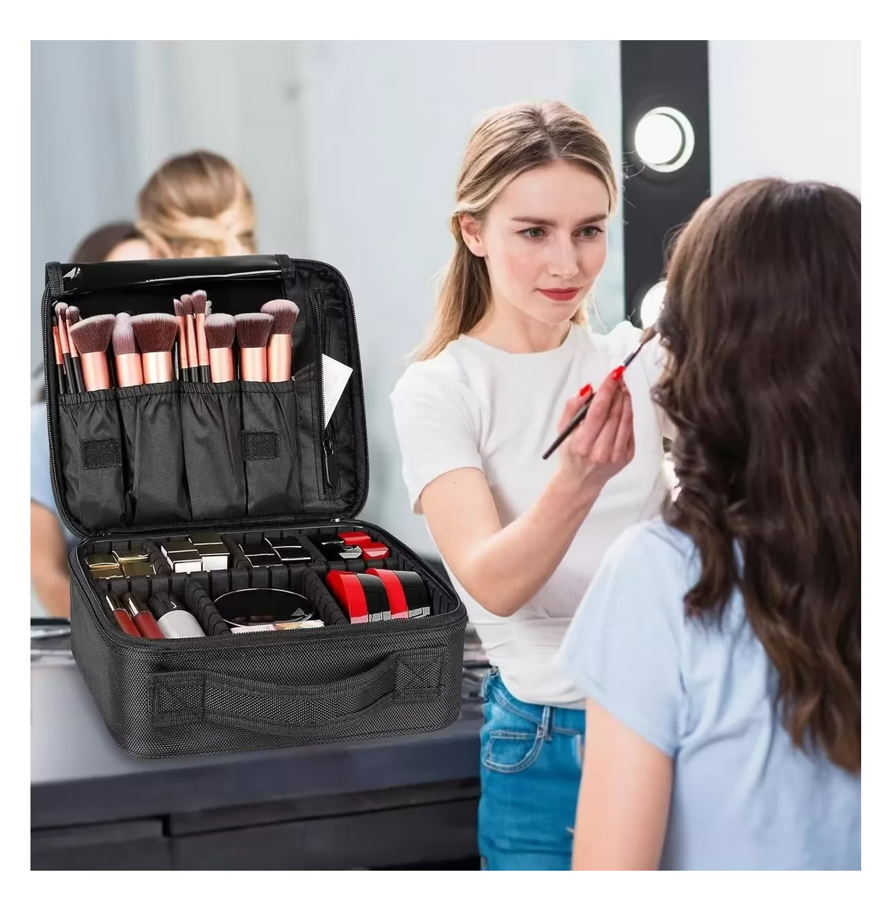 Foto 4 pulgar | Estuche Organizador De Maquillaje Lab.g De Viaje Para Cosméticos, Negro