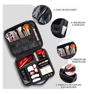 Foto 4 | Estuche Organizador De Maquillaje Lab.g De Viaje Para Cosméticos, Negro