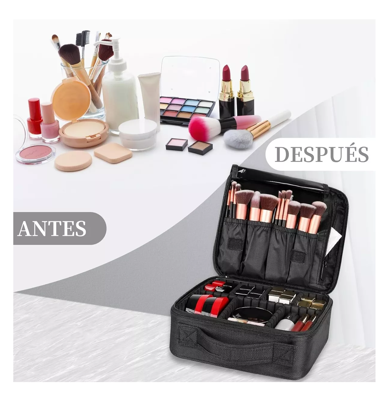 Foto 6 pulgar | Estuche Organizador De Maquillaje Lab.g De Viaje Para Cosméticos, Negro