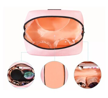 Foto 3 | Cosmetiquera De Viaje Portátil Para Dama, Color Rosa