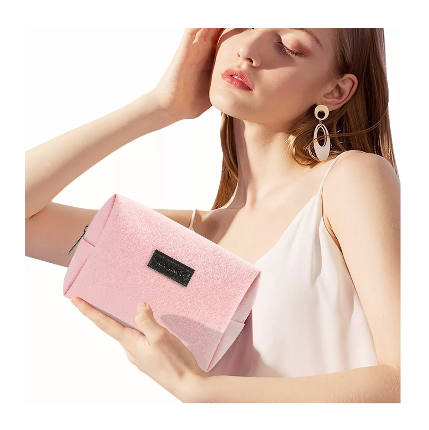 Foto 5 | Cosmetiquera De Viaje Portátil Para Dama, Color Rosa