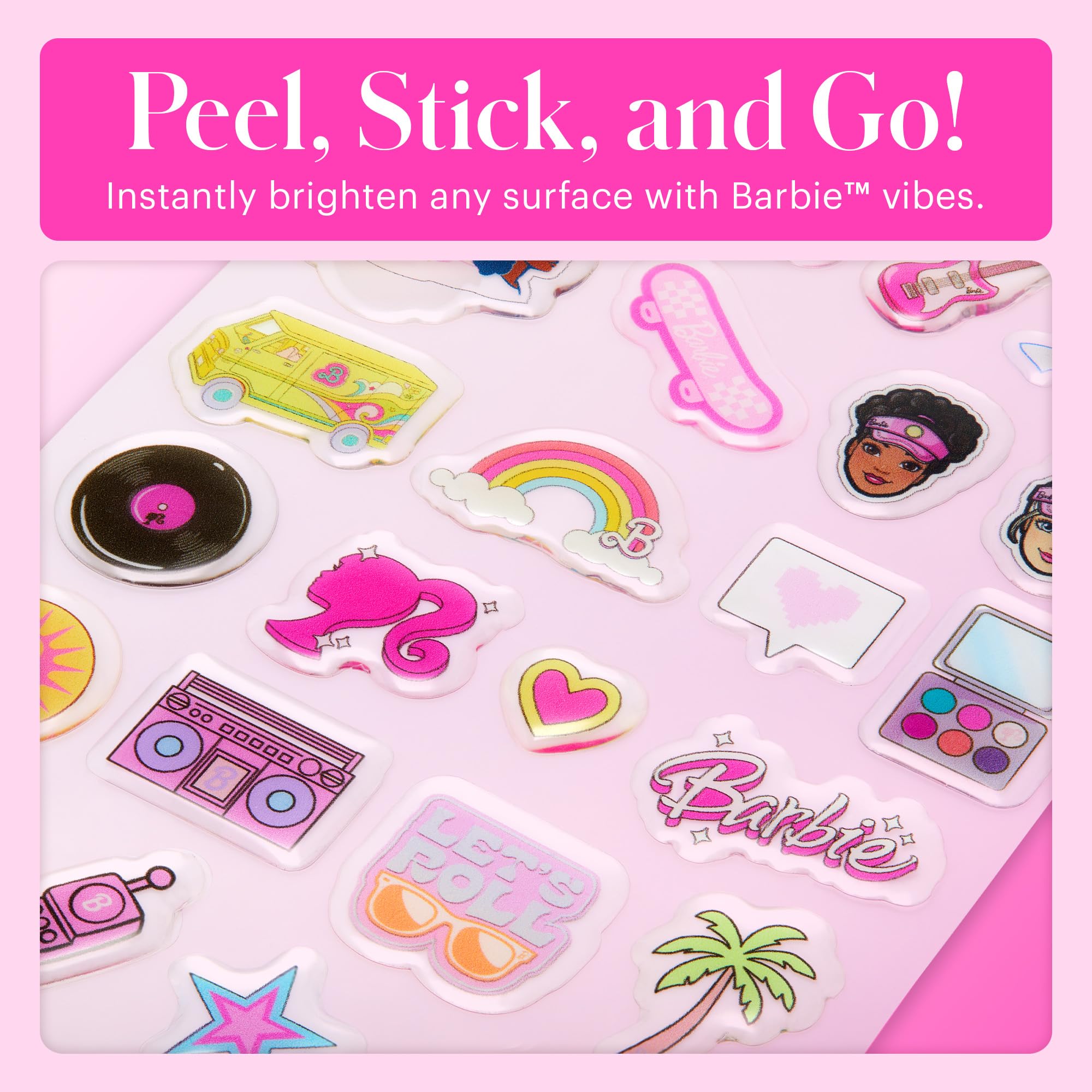 Foto 5 pulgar | Juego De Pegatinas Kodak X Barbie Coloridas Y Decorativas, Más De 50 Pegatinas - Venta Internacional.
