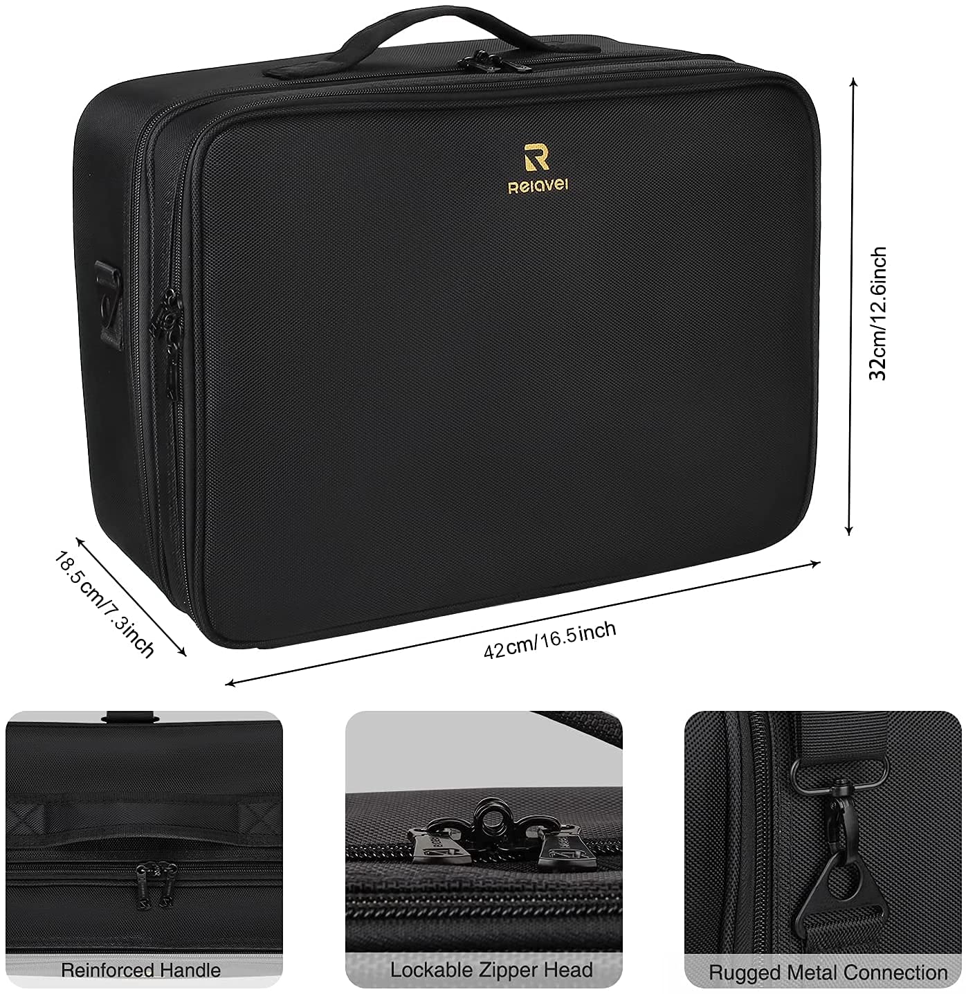 Foto 3 | Estuche de Maquillaje Relavel Negra - Venta Internacional