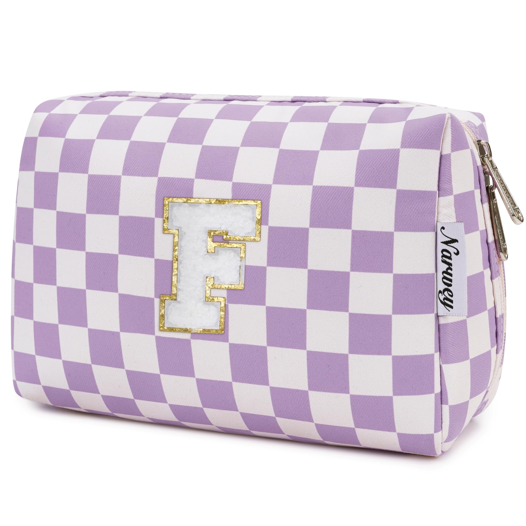 Foto 2 pulgar | Bolsa De Maquillaje Narwey Con Inicial Morada Personalizada, Letra F - Venta Internacional.