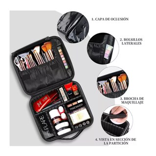 Foto 4 | Estuche Organizador De Maquillaje De Viaje Para Cosméticos, Belug Negro