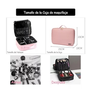 Foto 3 | Estuche Organizador De Maquillaje De Viaje Para Cosméticos, Rosa