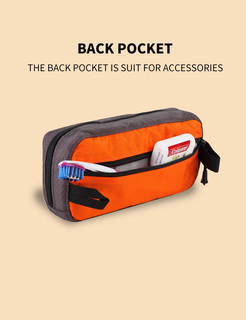 Foto 5 pulgar | Neceser De Viaje Gox Dopp Kit - Funda Para Hombre, Color Naranja - Venta Internacional.