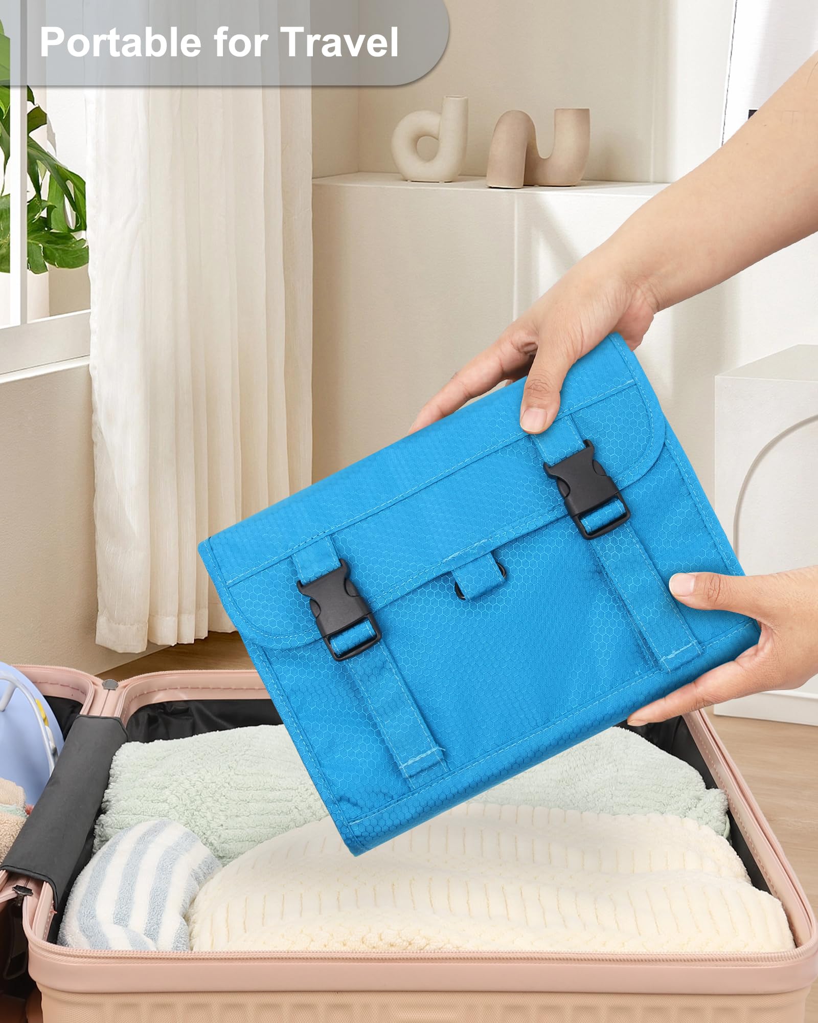 Foto 6 | Neceser Colgante De Viaje Relavel A Prueba De Agua (azul) - Venta Internacional.