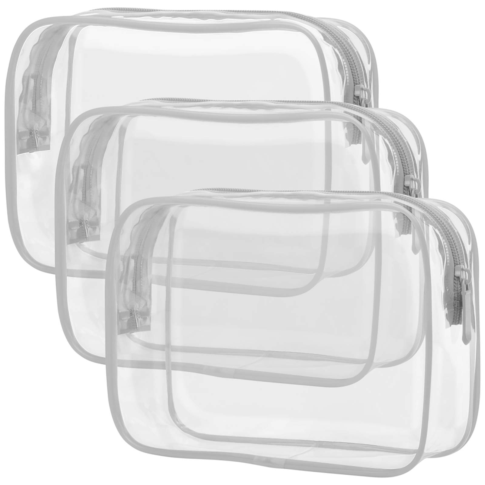 Foto 2 pulgar | Bolsa De Maquillaje Transparente Packism Impermeable Aprobada Por La Tsa, Paquete De 3 - Venta Internacional.